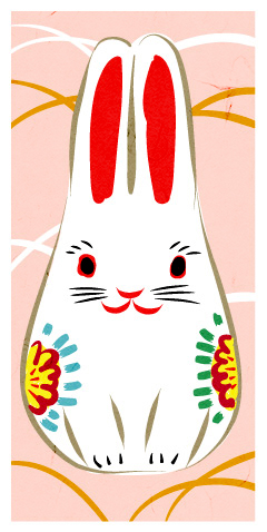 日本の神話の白ウサギのイラスト