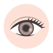 パーソナルカラー診断、サマーの瞳の色のイラスト