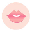 パーソナルカラー診断、サマーの唇の色のイラスト