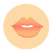 パーソナルカラー診断、オータムの唇の色のイラスト