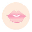 パーソナルカラー診断、ウィンターの唇の色のイラスト
