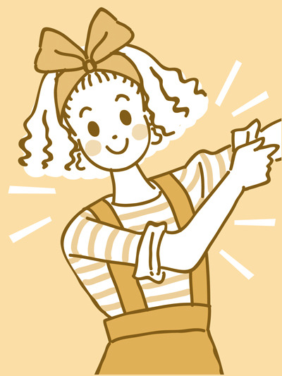 日常生活で家事やルーティーンを楽しむ女性のイラスト