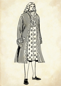 ジュストコールを着たフランス貴族の男性のイラスト